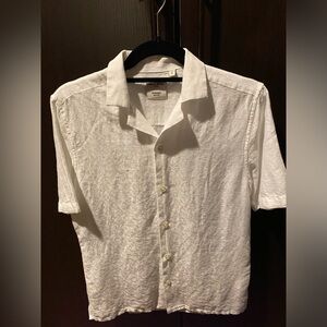 Murano White Textured Short Sleeve Shirt
